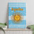 Argentina Christmas Canvas Wall Art with Blue-White Snowflake Pattern, Sun Emblem, and Map Motif - Wonder Print Shop