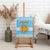 Argentina Christmas Canvas Wall Art with Blue-White Snowflake Pattern, Sun Emblem, and Map Motif - Wonder Print Shop