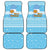 Argentina Christmas Car Mats with Blue-White Snowflake Pattern, Sun Emblem, and Map Motif - Wonder Print Shop