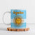 Argentina Christmas Ceramic Mug with Blue-White Snowflake Pattern, Sun Emblem, and Map Motif - Wonder Print Shop
