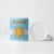 Argentina Christmas Ceramic Mug with Blue-White Snowflake Pattern, Sun Emblem, and Map Motif - Wonder Print Shop