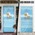 Argentina Christmas Door Cover with Blue-White Snowflake Pattern, Sun Emblem, and Map Motif - Wonder Print Shop