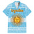 Argentina Christmas Family Matching Mermaid Dress and Hawaiian Shirt with Blue-White Snowflake Pattern, Sun Emblem, and Map Motif - Wonder Print Shop
