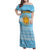 Argentina Christmas Family Matching Off Shoulder Maxi Dress and Hawaiian Shirt with Blue-White Snowflake Pattern, Sun Emblem, and Map Motif - Wonder Print Shop