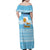 Argentina Christmas Family Matching Off Shoulder Maxi Dress and Hawaiian Shirt with Blue-White Snowflake Pattern, Sun Emblem, and Map Motif - Wonder Print Shop