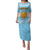 Argentina Christmas Family Matching Puletasi and Hawaiian Shirt with Blue-White Snowflake Pattern, Sun Emblem, and Map Motif - Wonder Print Shop