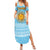 Argentina Christmas Family Matching Summer Maxi Dress and Hawaiian Shirt with Blue-White Snowflake Pattern, Sun Emblem, and Map Motif - Wonder Print Shop