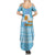 Argentina Christmas Family Matching Summer Maxi Dress and Hawaiian Shirt with Blue-White Snowflake Pattern, Sun Emblem, and Map Motif - Wonder Print Shop