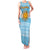 Argentina Christmas Family Matching Tank Maxi Dress and Hawaiian Shirt with Blue-White Snowflake Pattern, Sun Emblem, and Map Motif - Wonder Print Shop