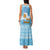Argentina Christmas Family Matching Tank Maxi Dress and Hawaiian Shirt with Blue-White Snowflake Pattern, Sun Emblem, and Map Motif - Wonder Print Shop