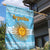 Argentina Christmas Garden Flag with Blue-White Snowflake Pattern, Sun Emblem, and Map Motif - Wonder Print Shop