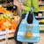 Argentina Christmas Grocery Bag with Blue-White Snowflake Pattern, Sun Emblem, and Map Motif - Wonder Print Shop
