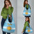 Argentina Christmas Grocery Bag with Blue-White Snowflake Pattern, Sun Emblem, and Map Motif - Wonder Print Shop