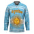 Argentina Christmas Hockey Jersey with Blue-White Snowflake Pattern, Sun Emblem, and Map Motif - Wonder Print Shop