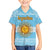 Argentina Christmas Kid Hawaiian Shirt with Blue-White Snowflake Pattern, Sun Emblem, and Map Motif - Wonder Print Shop