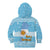 Argentina Christmas Kid Hoodie with Blue-White Snowflake Pattern, Sun Emblem, and Map Motif - Wonder Print Shop