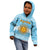 Argentina Christmas Kid Hoodie with Blue-White Snowflake Pattern, Sun Emblem, and Map Motif - Wonder Print Shop