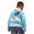 Argentina Christmas Kid Hoodie with Blue-White Snowflake Pattern, Sun Emblem, and Map Motif - Wonder Print Shop