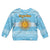 Argentina Christmas Kid Ugly Christmas Sweater with Blue-White Snowflake Pattern, Sun Emblem, and Map Motif - Wonder Print Shop