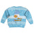 Argentina Christmas Kid Ugly Christmas Sweater with Blue-White Snowflake Pattern, Sun Emblem, and Map Motif - Wonder Print Shop