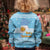 Argentina Christmas Kid Ugly Christmas Sweater with Blue-White Snowflake Pattern, Sun Emblem, and Map Motif - Wonder Print Shop