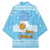 Argentina Christmas Kimono with Blue-White Snowflake Pattern, Sun Emblem, and Map Motif - Wonder Print Shop