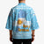 Argentina Christmas Kimono with Blue-White Snowflake Pattern, Sun Emblem, and Map Motif - Wonder Print Shop
