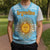 Argentina Christmas Knitted V-Neck Vest with Blue-White Snowflake Pattern, Sun Emblem, and Map Motif - Wonder Print Shop