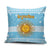 Argentina Christmas Pillow Cover with Blue-White Snowflake Pattern, Sun Emblem, and Map Motif - Wonder Print Shop