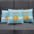 Argentina Christmas Pillow Cover with Blue-White Snowflake Pattern, Sun Emblem, and Map Motif - Wonder Print Shop