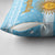 Argentina Christmas Pillow Cover with Blue-White Snowflake Pattern, Sun Emblem, and Map Motif - Wonder Print Shop