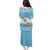 Argentina Christmas Puletasi with Blue-White Snowflake Pattern, Sun Emblem, and Map Motif - Wonder Print Shop