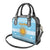 Argentina Christmas Shoulder Handbag with Blue-White Snowflake Pattern, Sun Emblem, and Map Motif - Wonder Print Shop
