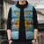 Argentina Christmas Sleeveless Puffer Jacket with Blue-White Snowflake Pattern, Sun Emblem, and Map Motif - Wonder Print Shop