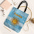 Argentina Christmas Tote Bag with Blue-White Snowflake Pattern, Sun Emblem, and Map Motif - Wonder Print Shop