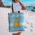 Argentina Christmas Tote Bag with Blue-White Snowflake Pattern, Sun Emblem, and Map Motif - Wonder Print Shop