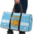 Argentina Christmas Travel Bag with Blue-White Snowflake Pattern, Sun Emblem, and Map Motif - Wonder Print Shop