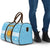 Argentina Christmas Travel Bag with Blue-White Snowflake Pattern, Sun Emblem, and Map Motif - Wonder Print Shop