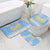 Argentina Christmas Bathroom Set with Blue-White Snowflake Pattern, Sun Emblem, and Gaucho Santa Riding Horse Motif - Wonder Print Shop