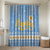Argentina Christmas Bathroom Set with Blue-White Snowflake Pattern, Sun Emblem, and Gaucho Santa Riding Horse Motif - Wonder Print Shop