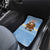 Argentina Christmas Car Mats with Blue-White Snowflake Pattern, Sun Emblem, and Gaucho Santa Riding Horse Motif - Wonder Print Shop