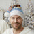 Argentina Christmas Santa Hat with Blue-White Snowflake Pattern, Sun Emblem, and Gaucho Santa Riding Horse Motif - Wonder Print Shop