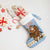 Argentina Christmas Stocking with Blue-White Snowflake Pattern, Sun Emblem, and Gaucho Santa Riding Horse Motif - Wonder Print Shop