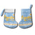 Argentina Christmas Stocking with Blue-White Snowflake Pattern, Sun Emblem, and Gaucho Santa Riding Horse Motif - Wonder Print Shop