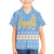 Argentina Christmas Family Matching Short Sleeve Bodycon Dress and Hawaiian Shirt with Blue-White Snowflake Pattern, Sun Emblem, and Gaucho Santa Riding Horse Motif - Wonder Print Shop
