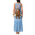Argentina Christmas Family Matching Tank Maxi Dress and Hawaiian Shirt with Blue-White Snowflake Pattern, Sun Emblem, and Gaucho Santa Riding Horse Motif - Wonder Print Shop
