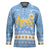 Argentina Christmas Hockey Jersey with Blue-White Snowflake Pattern, Sun Emblem, and Gaucho Santa Riding Horse Motif - Wonder Print Shop