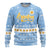 Argentina Christmas Ugly Christmas Sweater with Blue-White Snowflake Pattern, Sun Emblem, and Gaucho Santa Riding Horse Motif - Wonder Print Shop