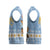 Argentina Christmas Knitted V-Neck Vest with Blue-White Snowflake Pattern, Sun Emblem, and Gaucho Santa Riding Horse Motif - Wonder Print Shop