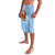 Argentina Christmas Lavalava with Blue-White Snowflake Pattern, Sun Emblem, and Gaucho Santa Riding Horse Motif - Wonder Print Shop